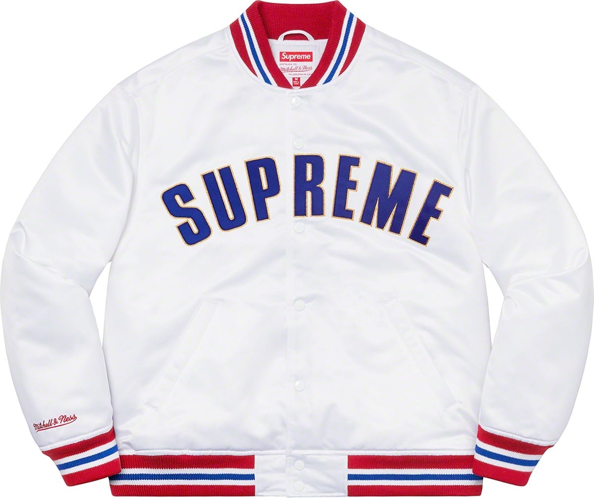 Supreme®/Mitchell & Ness® Satin Varsity Jacket view 12